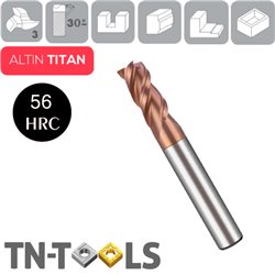 Mills Carbide 3 Flute Recubrimiento ACH 56HRC Amarre Weldon