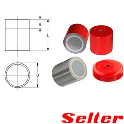 Base magnética cilíndrica sin agujero Imán AlNiCo Selter