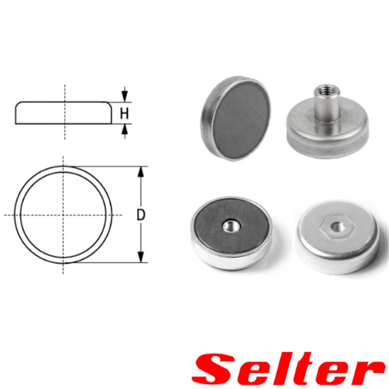 Base magnética plana sin agujero Imán Ferrita Selter Base magnética plana sin agujero Imán Ferrita Selter