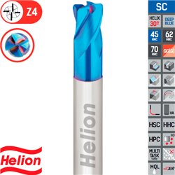 Fresa Metal Duro Tórica Z4 30º Recubrimiento Deep Blue