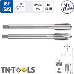 BSP HSSCo Straight ISO228 Male Machine