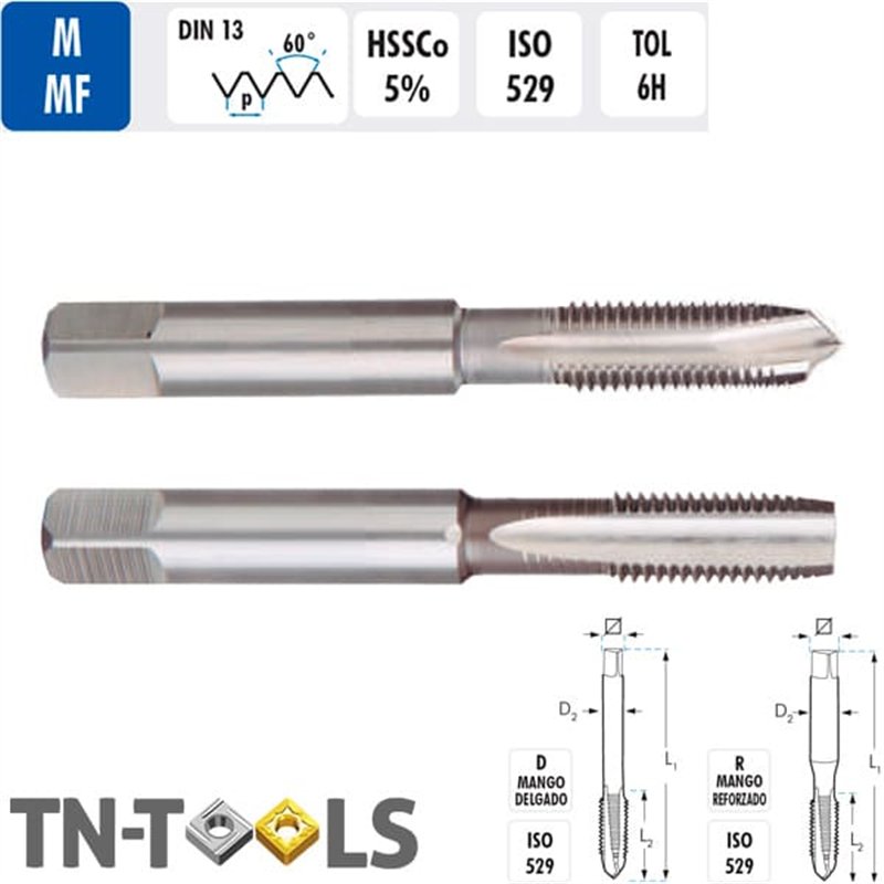 Mâle Machine M HSSCo Droit ISO529 6H