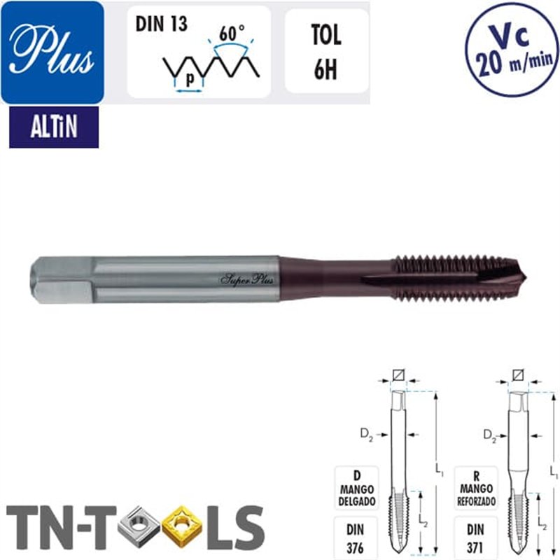Macho Máquina Recto Super Plus ALTIN M HSS V3 6H