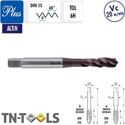 Machine mâle hélicoïdale Super Plus ALTIN M HSS V3 6H