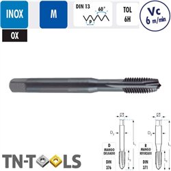 Mâle Machine Droit INOX M HSS PM OX 6H