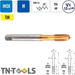 Mâle Machine Droit INOX M HSSCo TIN 6H