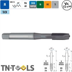 Super Plus HSS V3 TICN 6H Straight Male Machine