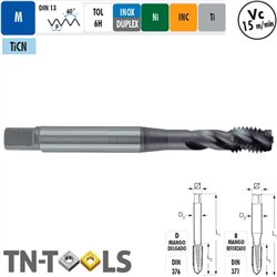 Helical Male Machine Super Plus HSS V3 TICN 6H