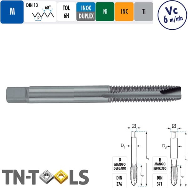 Mâle Machine Droit Super Plus HSS PM 6H