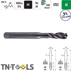 Macho Máquina Helicoidal Super Blandos HSSCo OX ST52 6H