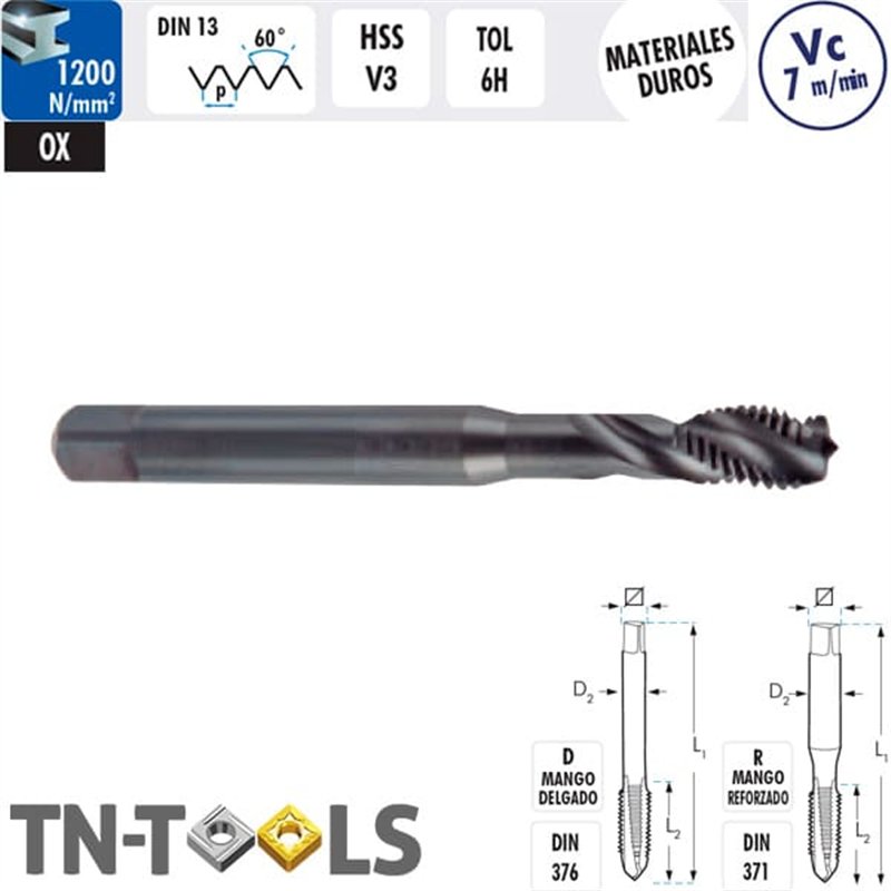 Machine mâle hélicoïdale OX HSS V3 6H
