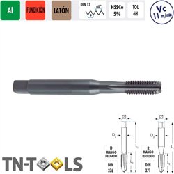 Mâle Machine Droit HSSCo Fonte OX 6H