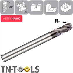 ALTIN NANO 30º Z4 Corner Radius End Mill Normal Series