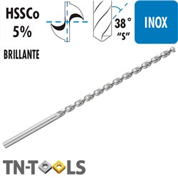 Forets hélicoïdaux à queue cylindrique série extra-longue HSSCo 5%