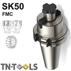 Dual Contact Shell Mill Holder with Internal Coolant Supply SK50 DIN69871 AD Medium Range