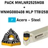 Pack MWLNR2525M08 + WNMG 080408 MLP TT8125B
