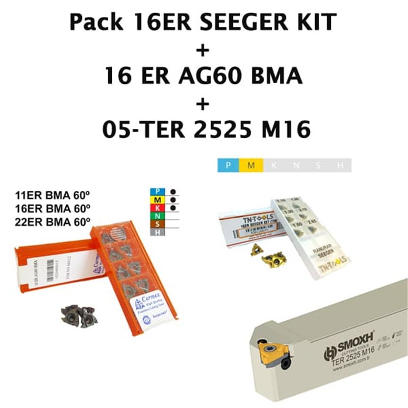 Pack 16ER SEEGER KIT + 16 ER AG60 BMA + 05-TER 2525 M16