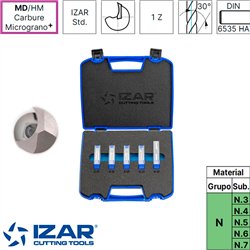 Set Fresa Metal Duro 1Z Pulido Espejo Aluminio/Termoplásticos MD/HM