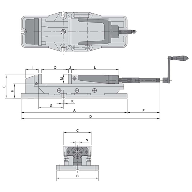 Precision vice HP-50A hydraulic