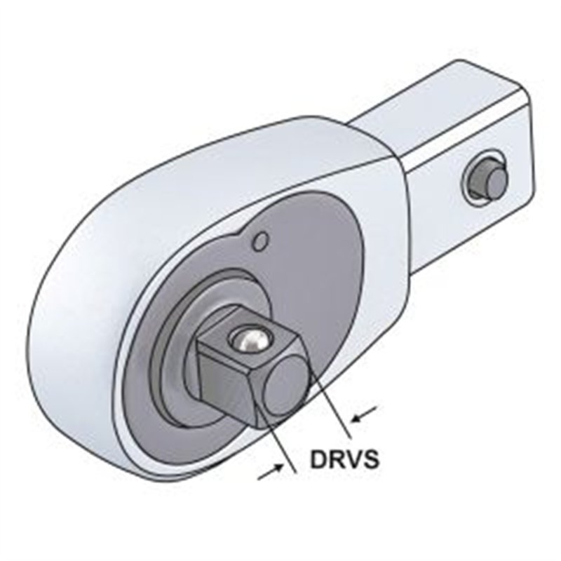 Tête de cliquet 3/8" pour clé dynamométrique universelle