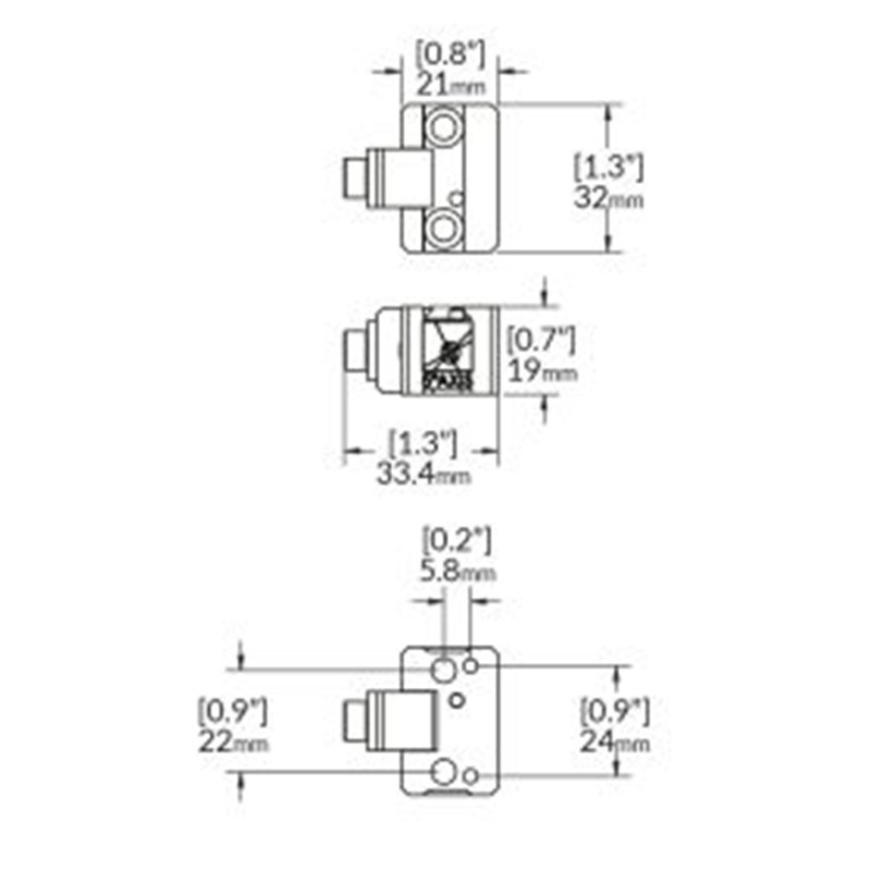 Dispositivo de sujeción de cola de milano - métrica 21mm x 32mm x 19mm
