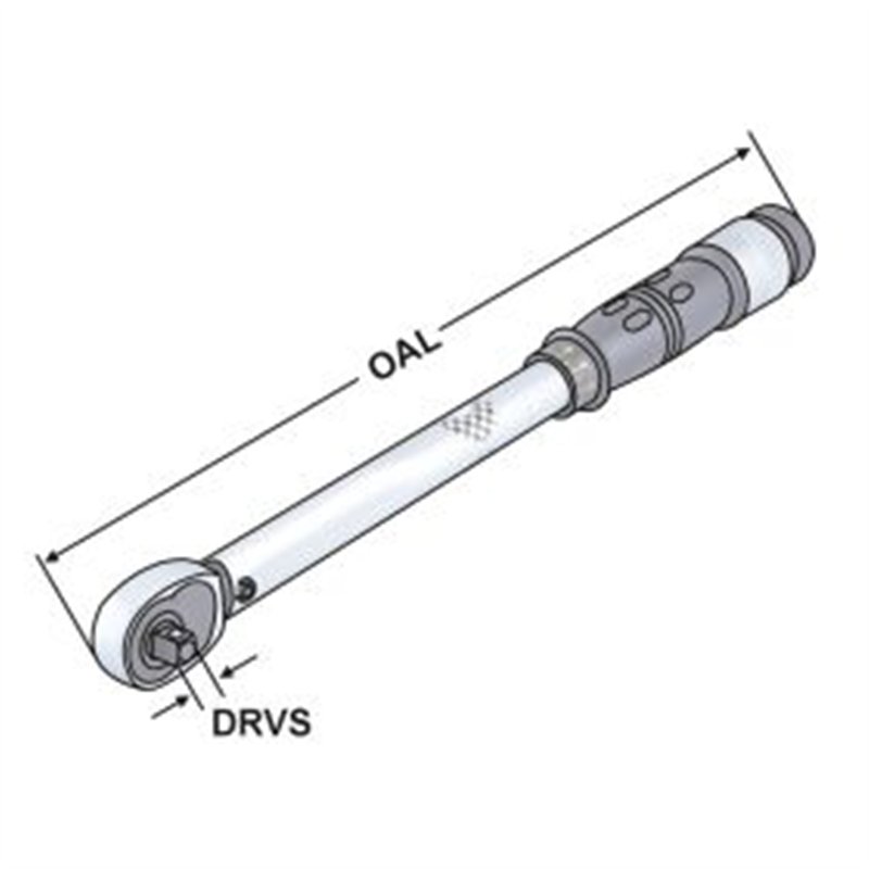 Clé dynamométrique 3/8" 20 - 110 Nm