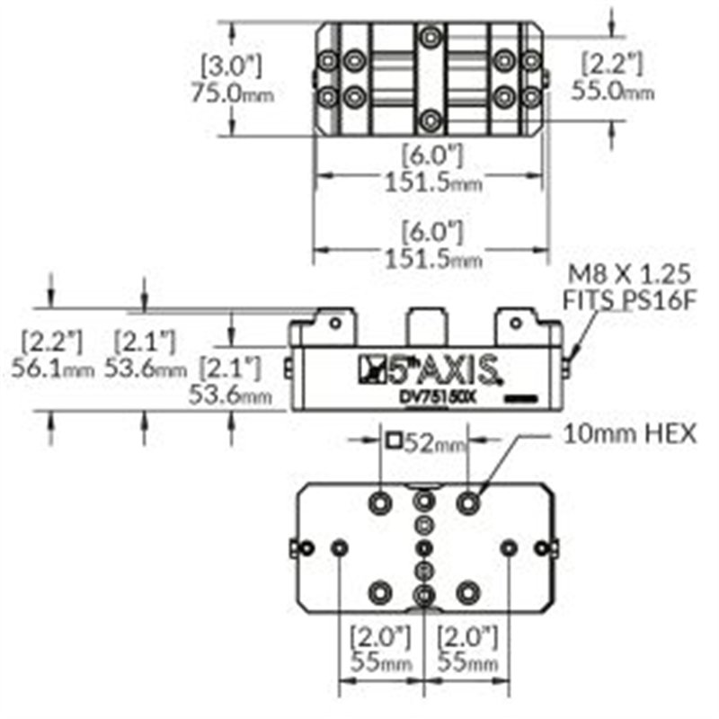 Étau d’usinage double DV75150X-J1