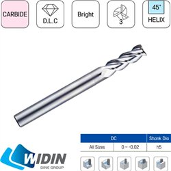 Fraise Carbure 3 Cortes Aluminio Non Couvert 45º