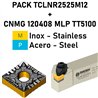 Pack TCLNR2525M12 + CNMG 120408 MLP TT5100