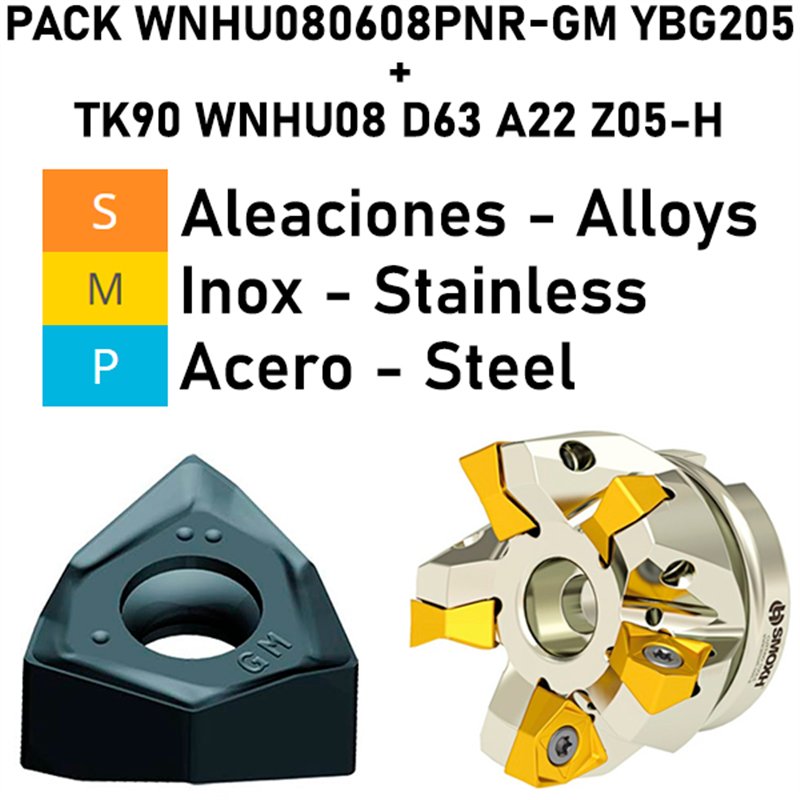 Pack WNHU080608PNR-GM YBG205 + TK90 WNHU08 D63 A22 Z05-H