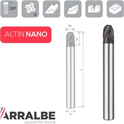 Arralbe Z4 Fresas Esfericas Serie Larga