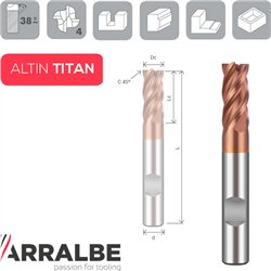 Arralbe Z4 Hyperlink Fresa Helice Variable 35º-38º Weldom Chaflan En Esquina Mango Weldom DIN6535 Serie Económica