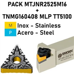 Pack MTJNR2525M16 + TNMG1604 MLP TT5100