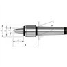 HVL Slim Point central étendu, avec un petit diamètre de carter et un point central allongé, corps durci et meulé - angle de poi