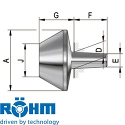 Röhm Puntas Intercambiables para Piezas Tubulares 60º