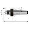 Similar DIN 807, full point, with draw-off nut and SW, material tool steel
