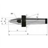 Similar DIN 807, full point, with draw-off nut and SW, with extended centre point, material tool steel