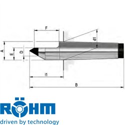 DIN 806, demi-point, meulé, avec insert en carbure