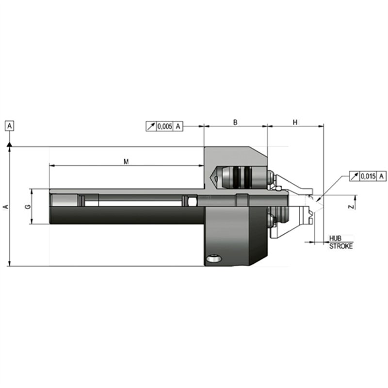 Basic body with cylindrical shank for clamping in lathe chucks, with spring package basic body without driving disc and centre, 