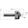 Basic body with cylindrical shank for clamping in lathe chucks, with spring package basic body without driving disc and centre, 