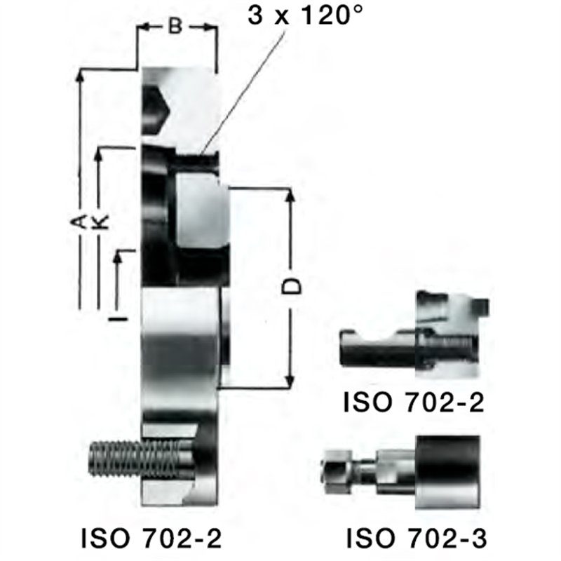 Adapter plate short taper