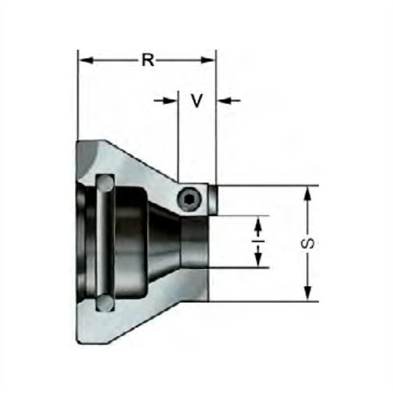 Driving discs, with interchangeable carbide driving plates 6 x 3.2, right-hand rotation, max. workpiece hardness 40 HRC