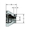 Driving discs, with interchangeable carbide driving plates 6 x 3.2, left-hand rotation, max. workpiece hardness 40 HRC