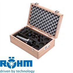 Small assortment in wooden box, hydraulic pressure compensation, clamping dia. 12-50 mm, turning range 13-100 mm