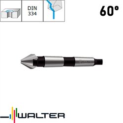 Walter Countersink HSS 3 Cuts with 60º Conical Shank