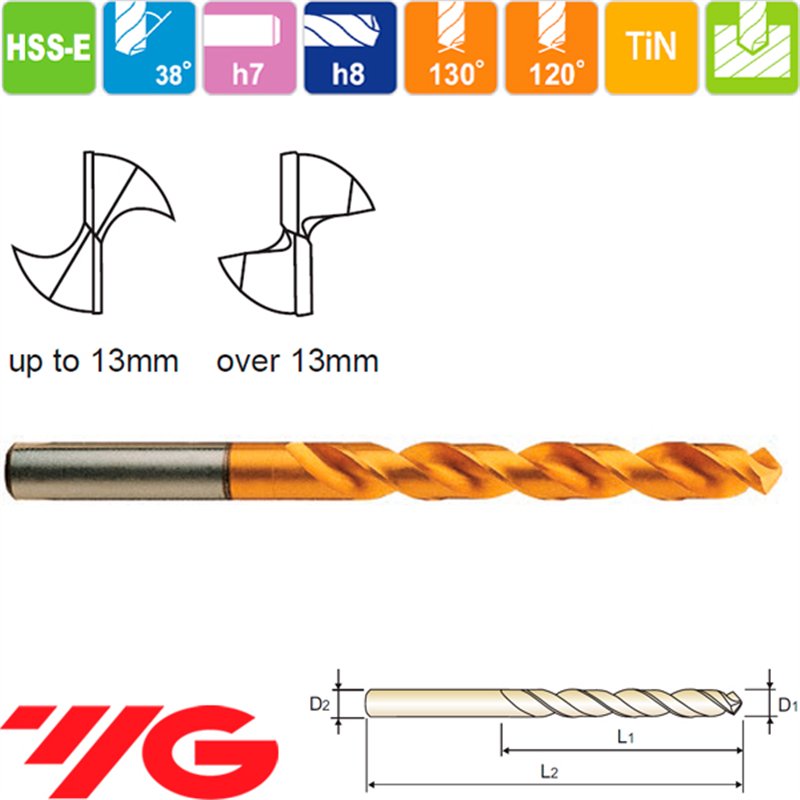 YG-1 Jobber Hss-E, Hpd-Sus Twist Drills For Stainless Steels